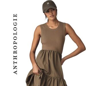 Anthropologie Bowline Tiered Midi Dress by Daily Practice